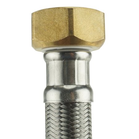 TECTITE BY APOLLO 3/4 in. Push-to-Connect x 1 in. Female Pipe Thread x 24 in. Braided SS Water Softener Connector FSBBS34P1F24